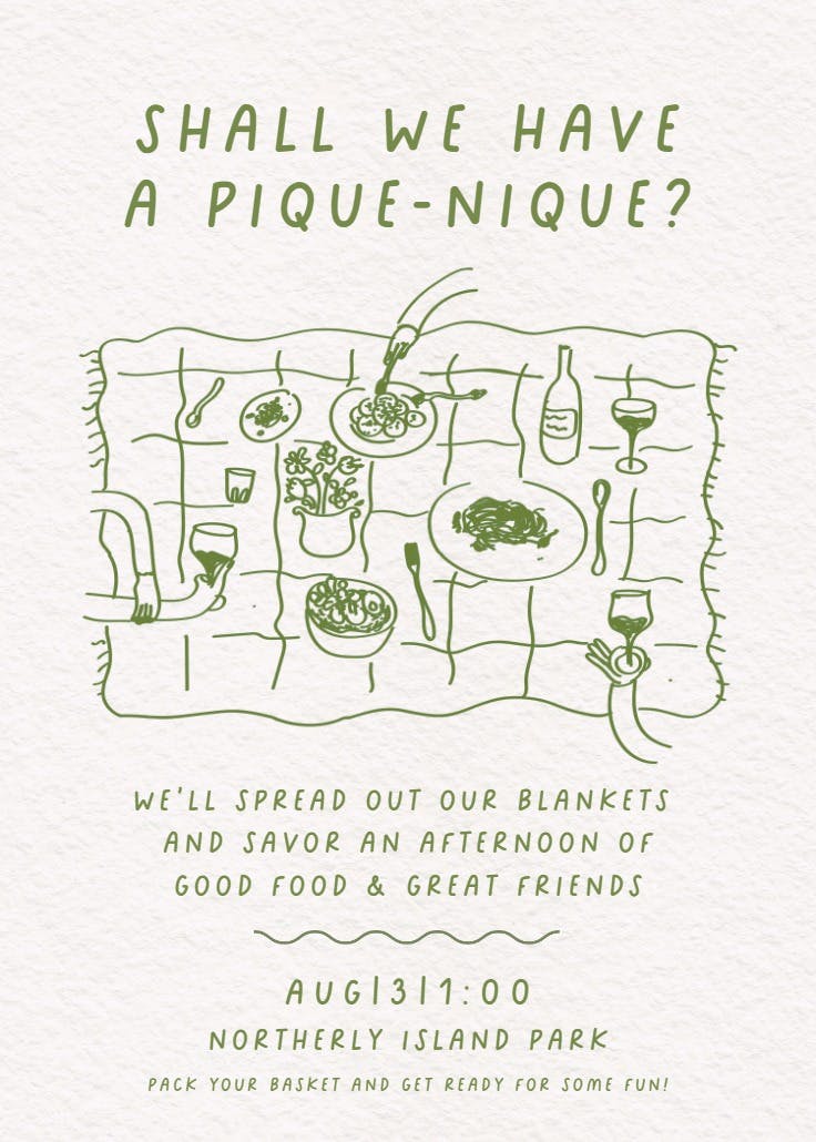 Pique-nique - party invitation
